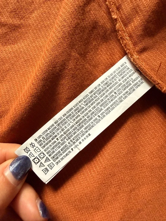 Forever 21 Light Weight Corduroy Cropped Jacket in Rust Orange 100% Cotton Large - Picture 3 of 10